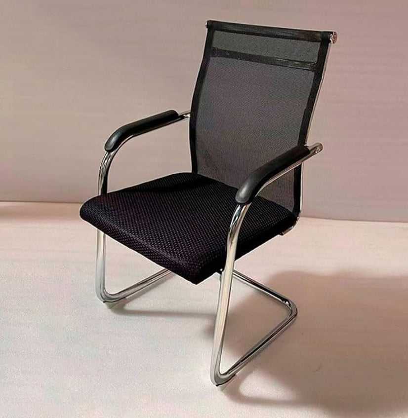 🖤 Silla Ejecutiva (Cod.9008) – Estructura Cromada & Respaldo de Malla
💰RD$2,495