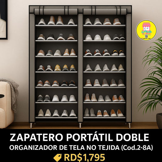 Zapatero Portátil Doble – Organizador de Tela No Tejida (Cod.2-8A)