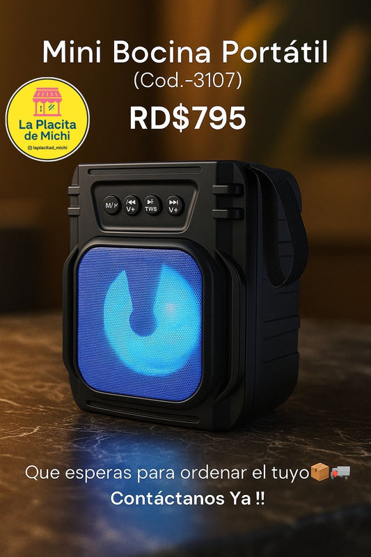 🔊✨ Mini Bocina Portátil (Cod.-3107) ✨🔊
💰 RD$795