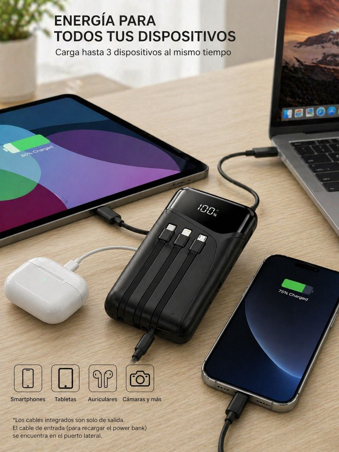 🔋⚡ POWER BANK 10,000 mAh – CARGA RÁPIDA DONDE SEA QUE ESTÉS ⚡🔋 (Cod. M-25001)

💰RD$995
