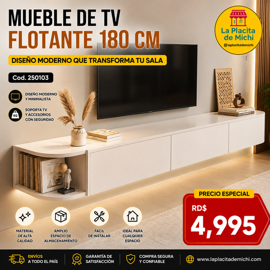 📺✨ MUEBLE DE TV FLOTANTE 180 CM – DISEÑO MODERNO QUE TRANSFORMA TU SALA ✨📺
🆔 Cod. 250103

💰 RD$4,995