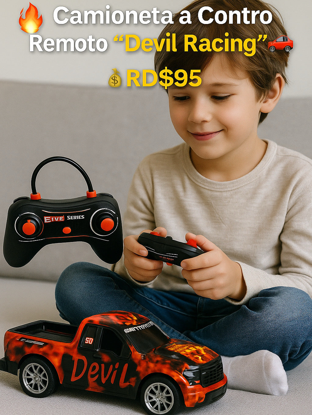 🔥🚙 Camioneta a Control Remoto “Devil Racing” 🚙🔥 (Cod.391)
💰RD$895