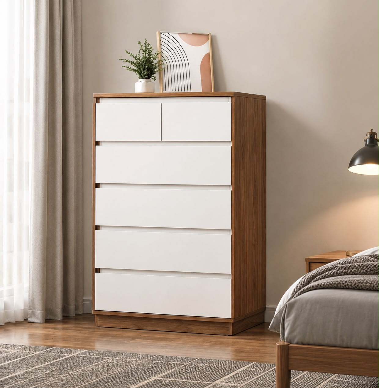🗄️✨ CLOSET MODERNO DE 6 GAVETAS –GRAN CAPACIDAD ✨🗄️ 

🆔 Cod. 250100-3 (Marrón) 
💰 RD$4,995