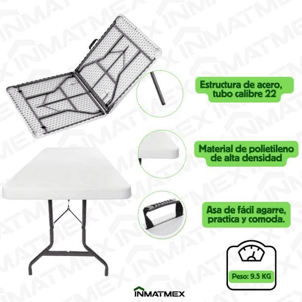 🪑 MESA PLEGABLE 2.4 METROS – RESISTENTE Y PRÁCTICA

💰 RD$3,995