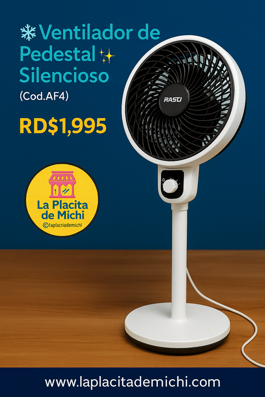 ✨ Abanico Ventilación inteligente
✅ Oscilación 120° | Inclinación 85°

❄️✨ Ventilador de Pedestal Silencioso ✨❄️ (Cod.AF4)