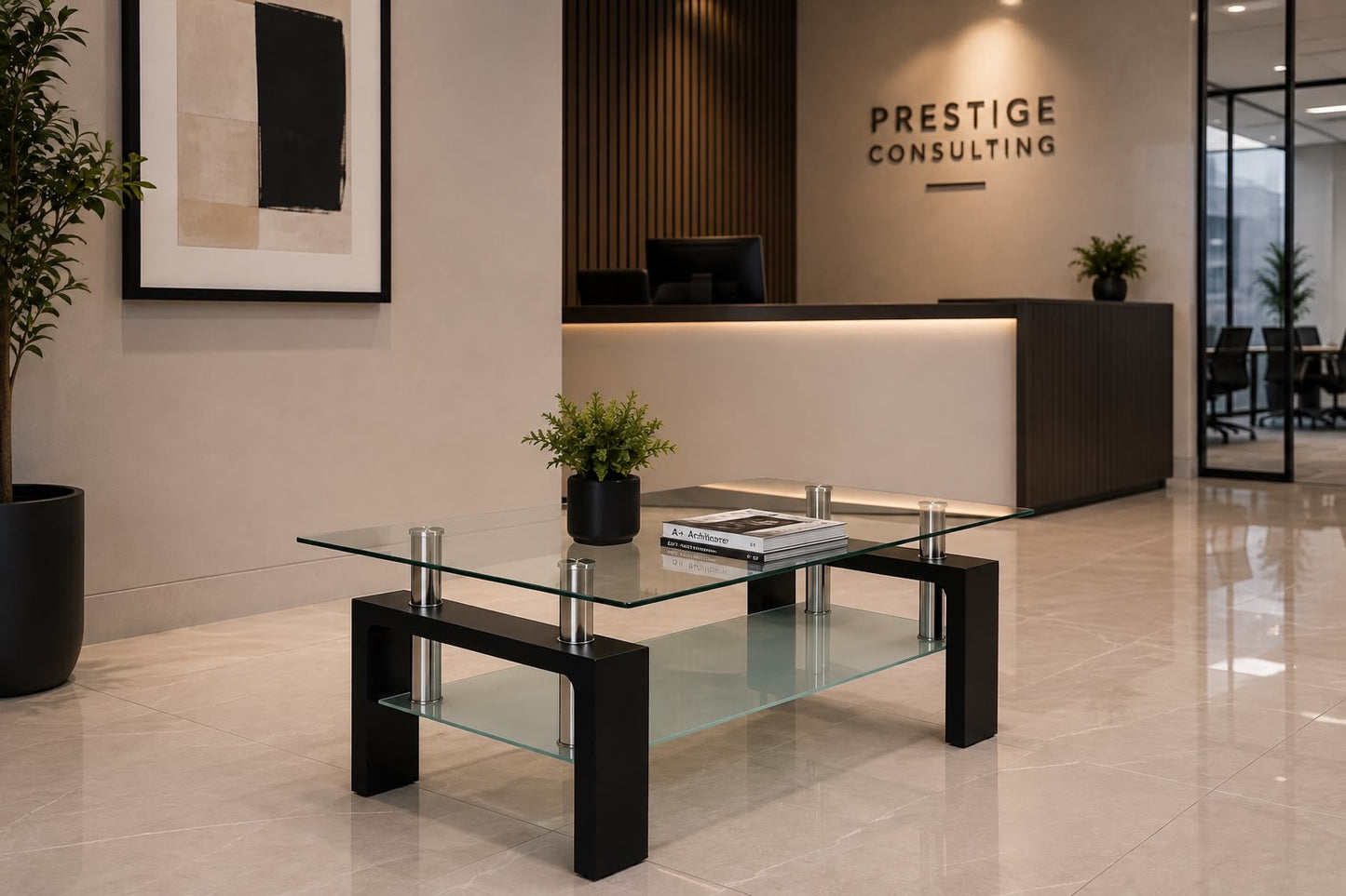 ✨ MESA DE CENTRO MODERNA EN CRISTAL – ELEGANCIA QUE TRANSFORMA TU ESPACIO 🖤 (Cod. 2512 Negro) 

💰RD$3,495 

📐 Medidas: 100 × 60 cm