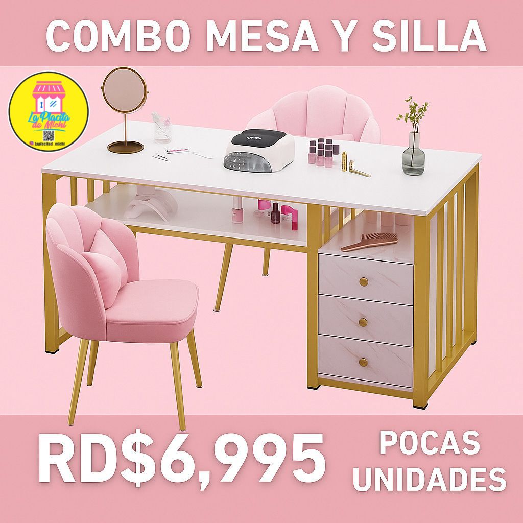 💅✨ Combo Mesa (290001) + Silla de Uñas Profesional (16-2) ✨💺
Ideal para tu salón con estilo y comodidad 👌
