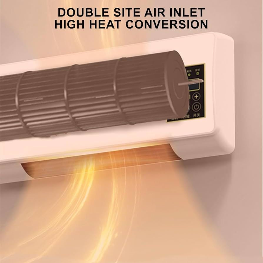 Aire Portátil de Pared 2 en 1 con Calefacción y Control Remoto (Cod.0115)