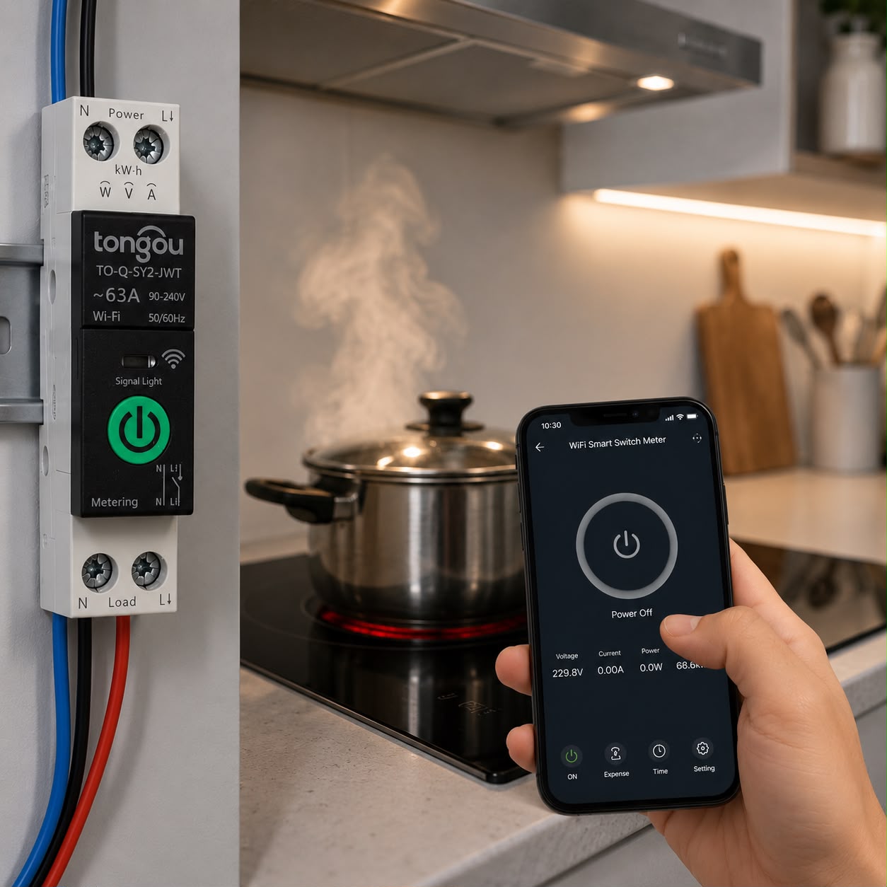 ⚡📱 INTERRUPTOR INTELIGENTE WIFI 63A – CONTROLA TUS EQUIPOS DESDE CUALQUIER LUGAR 📱⚡

🆔 Cod. DLQ01

💰 RD$2,495