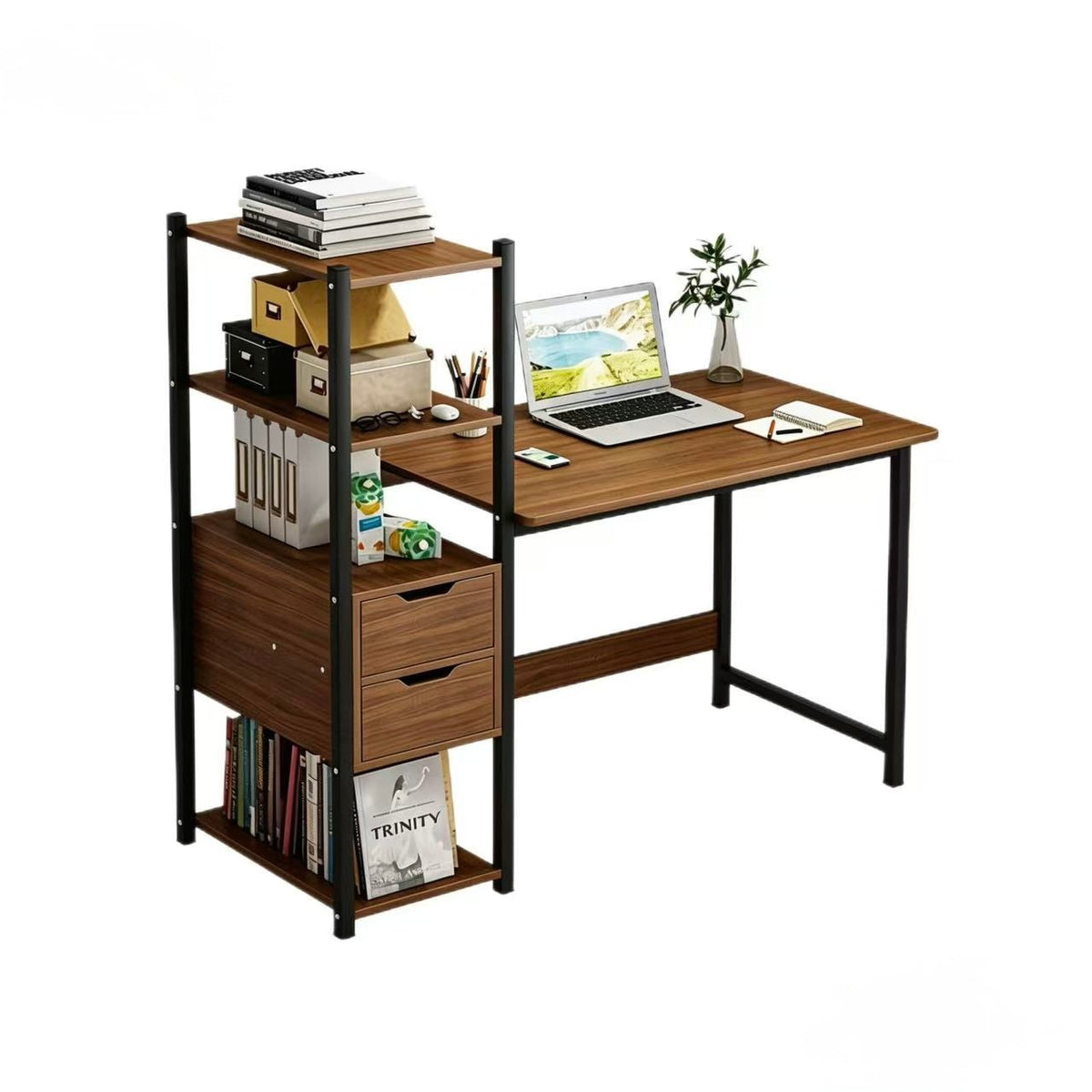 🪑🔥 ESCRITORIO MULTIFUNCIONAL CON ESTANTE LATERAL – ORDEN QUE SE NOTA 🔥🪑
Color Marrón | Cod. 88002

💰 RD$2,995