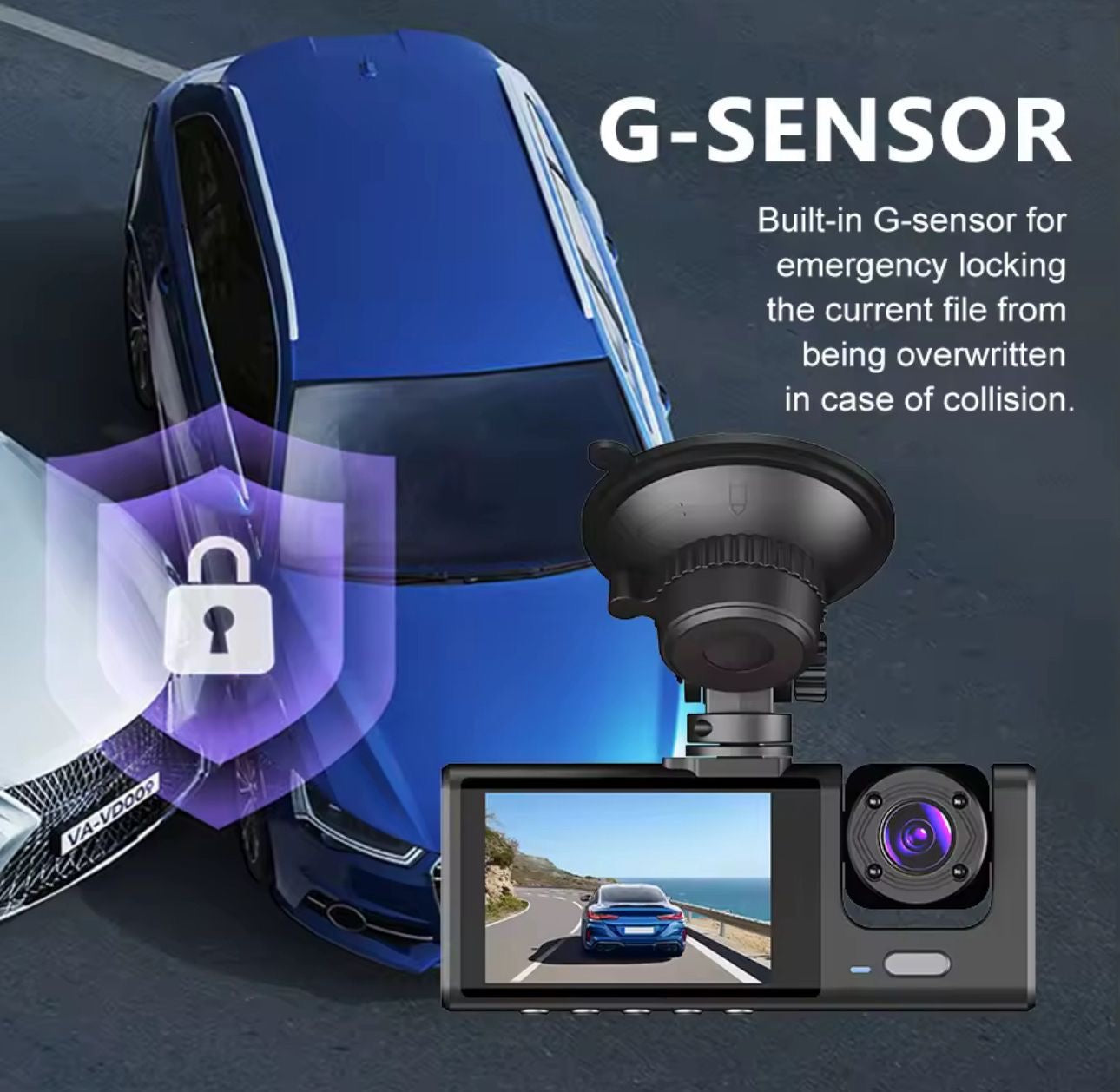 🚗💥 ¡Protege tu vehículo con esta Dashcam 1080P HD de 3 lentes! (wifi)
(Cod.1080)