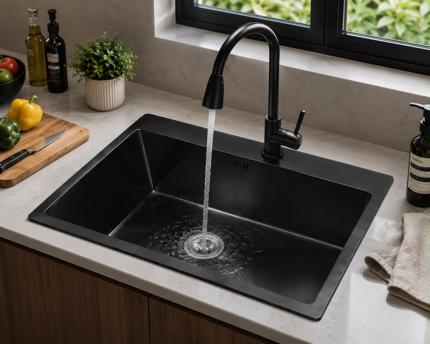 🖤 FREGADERO DE COCINA DE UNA (1) BOCA PREMIUM 60 × 45 CM – ACABADO NEGRO

🆔 Cod. SC603

💰 RD$4,995

📏 Medidas: 60 × 45 cm