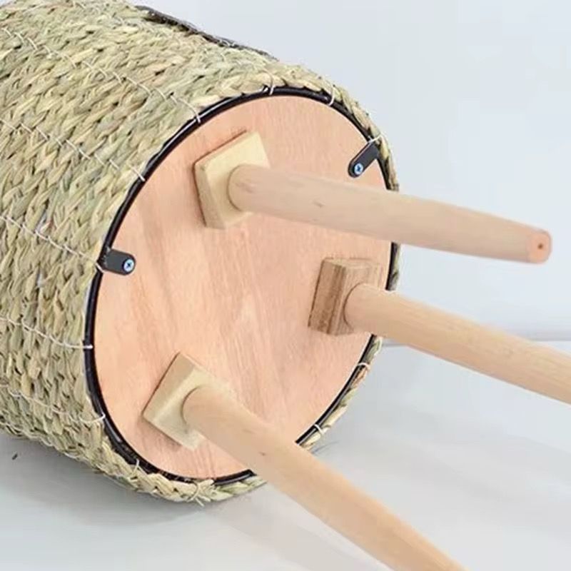 Juego de 3 cestas de plantas tejidas con patas de madera para decoración del hogar, contenedor fabuloso para plantadores, macetas ecológicas para plantas. (Cod.06-1)