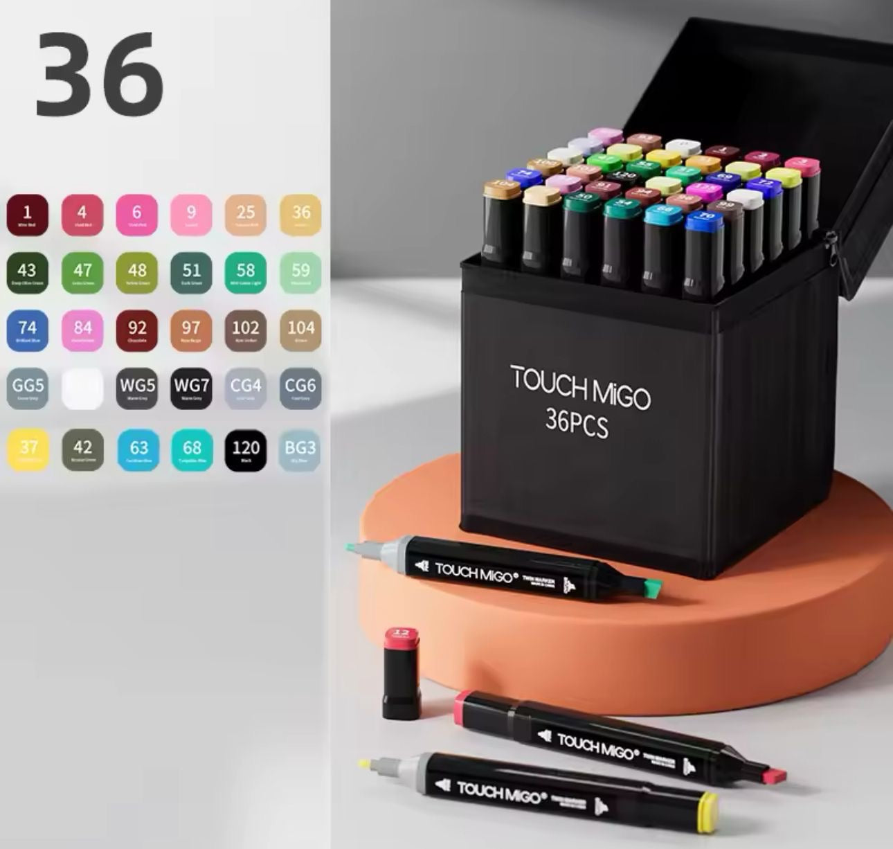 Estuche de (36 Colores Doble Punta)