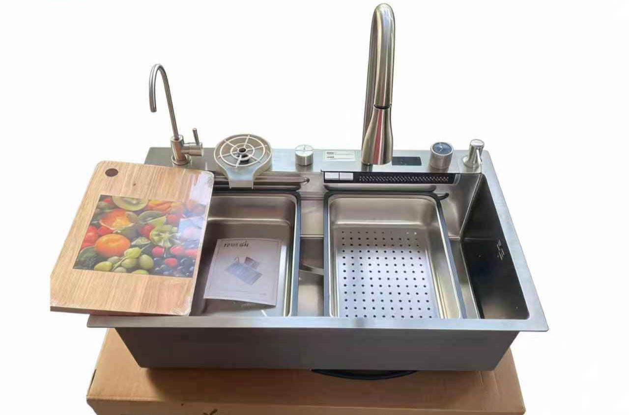 ✨🚿 FREGADERO MULTIFUNCIONAL DE LUJO – TODO EN UNO PARA TU COCINA 🚿✨
🆔 Modelo: SC703-2
📏 Medida: 75 × 45 cm
🎨 Color: Plateado (Acero inoxidable)

💰 Precio: RD$5,995