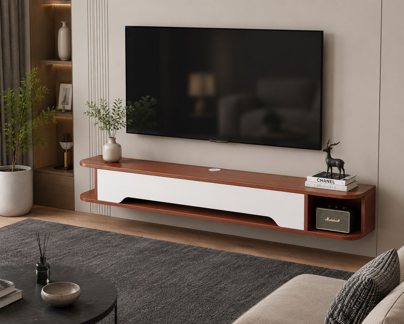 ✨📺 MUEBLE DE TV FLOTANTE MINIMALISTA – ELEGANCIA Y ORDEN PARA TU SALA ✨📺 (Cod. RC-23-26 Marrón )

💰RD$4,495 

📐 Medidas:
• Largo: 130 cm
• Fondo: 24 cm
• Alto: 20 cm
