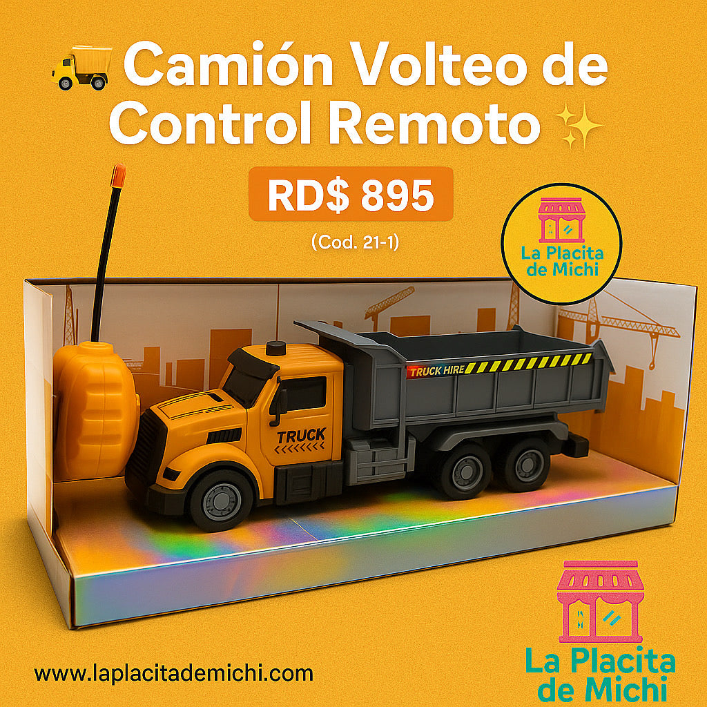 🚚✨ Camión Volteo de Control Remoto ✨🚚 (Cod.21-1)

💰RD$ 895