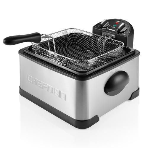 Freidora De Acero Inoxidable Eléctrica  Chefman XL 4,3 L