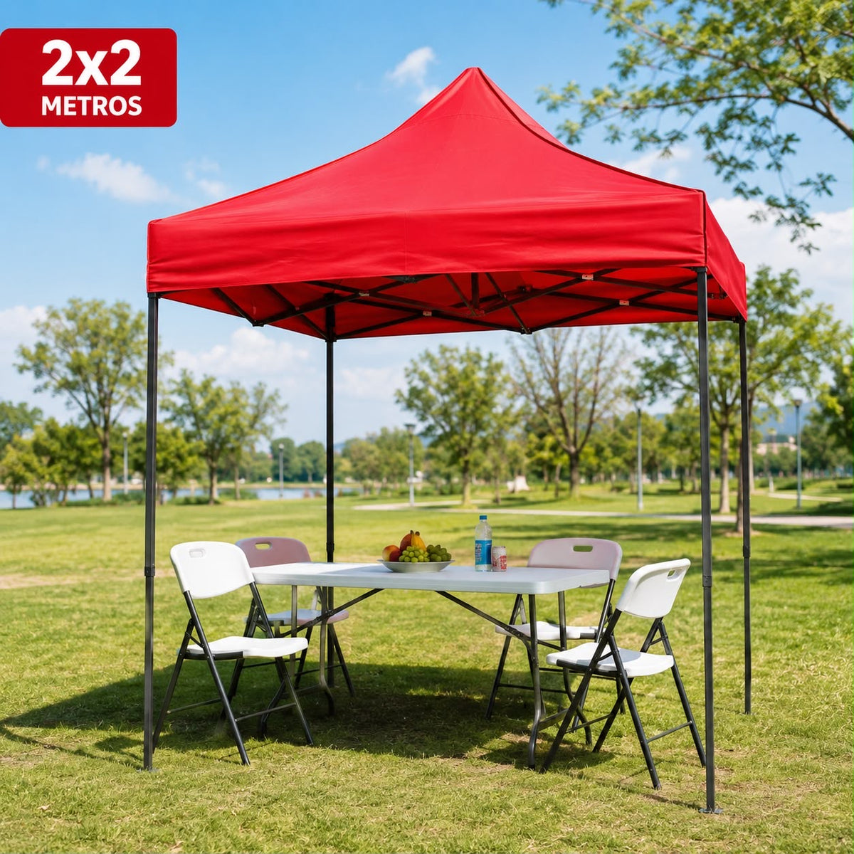 ⛺🔥 CARPA PLEGABLE 2x2 METROS ROJA 🔴 – SOMBRA DONDE LA NECESITES 🔥⛺

💰RD$2,995