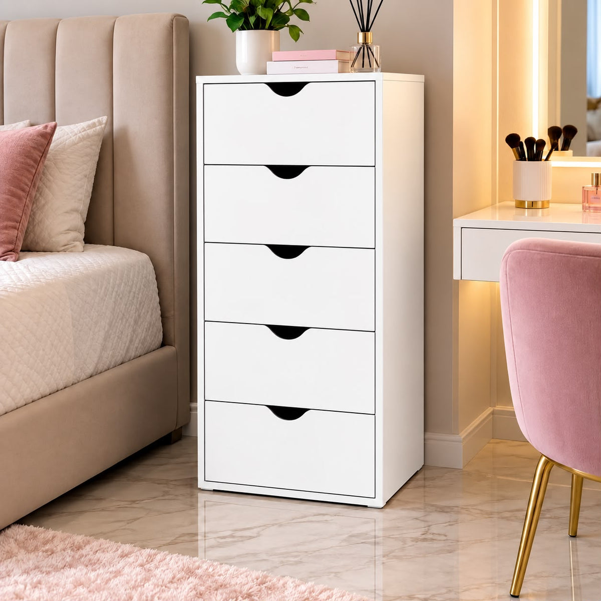 ✨🤍 GAVETERO ORGANIZADOR DE 5 GAVETAS – ORDEN Y ESTILO EN POCO ESPACIO 🤍✨
🆔(Cod. 015 Blanco) 

💰RD$5,995 

- Material Hidrofugo (Armado) (Medidas: 80x35x38 cm)