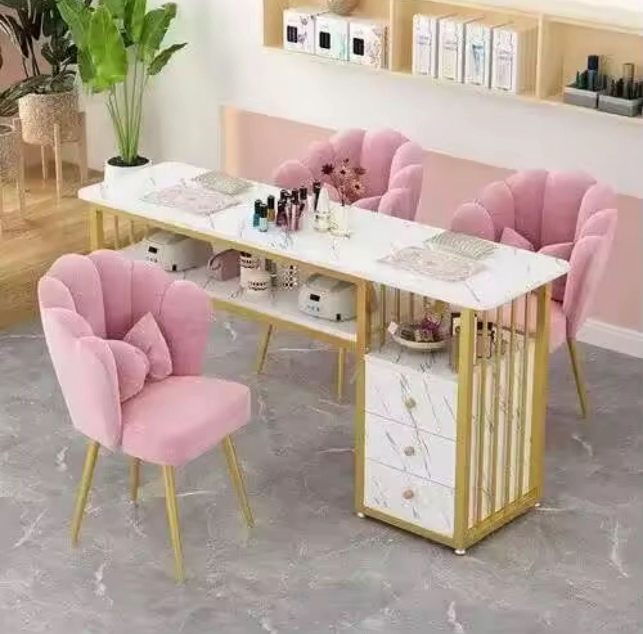 💅✨ Mesa para Manicura con Diseño de Mármol Japonés 🪷💖 (Cod.290001)
