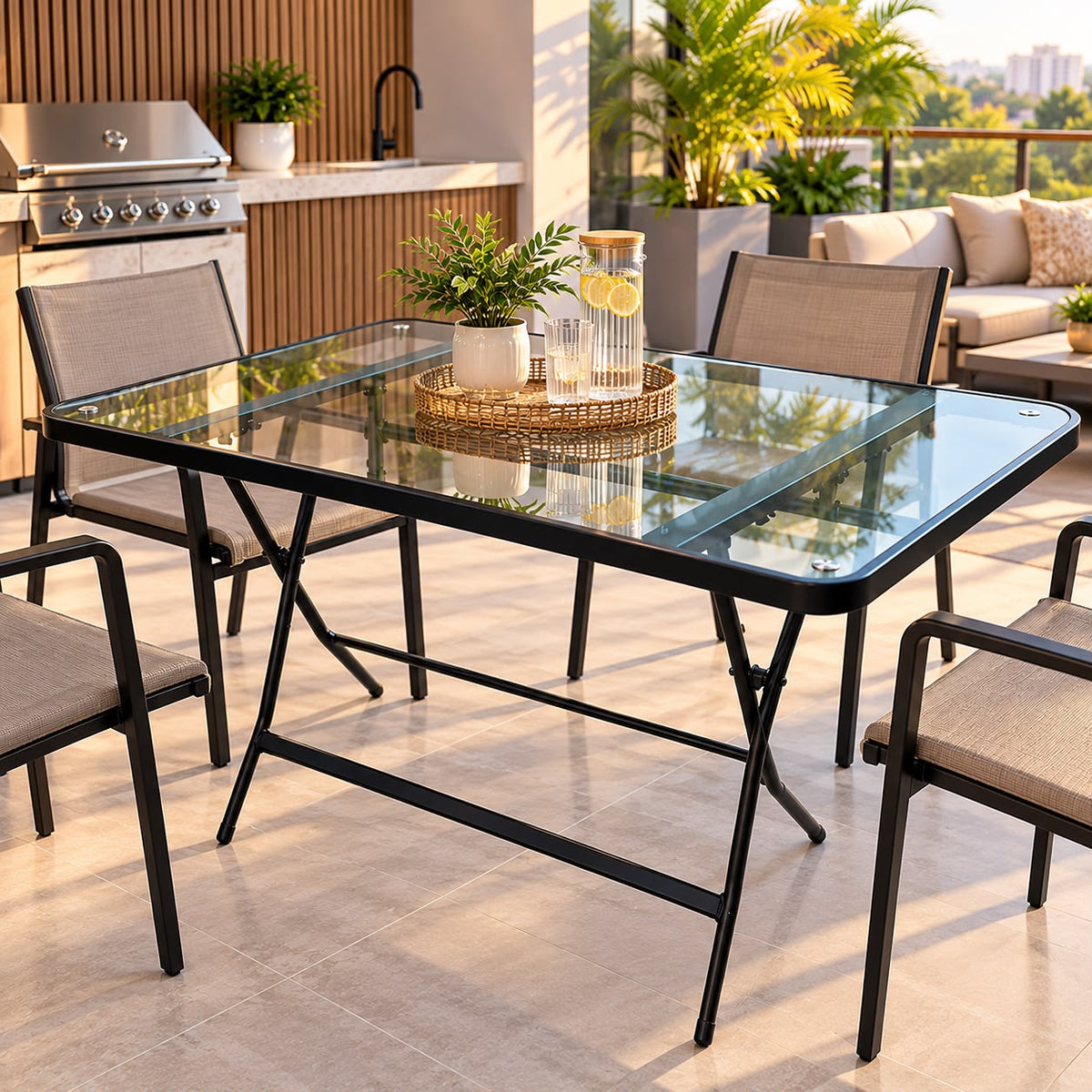 ✨🪑 MESA DE CRISTAL MODERNA Y ELEGANTE – IDEAL PARA INTERIOR Y EXTERIOR 🏡🌿

🆔 Código: TZ-6814

📏 Medidas: 120 × 70 × 75 cm

💰RD$2,995