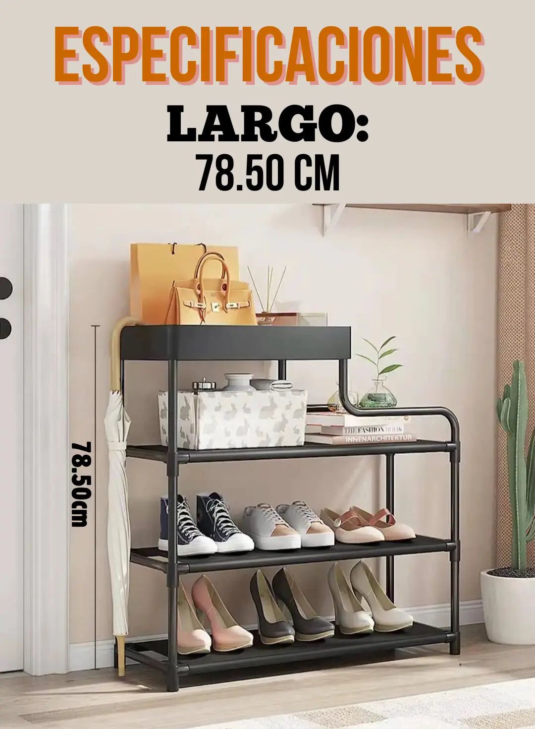 Zapatero 2 en 1 con Marco de Almacenamiento (Cod.Ay.2039)