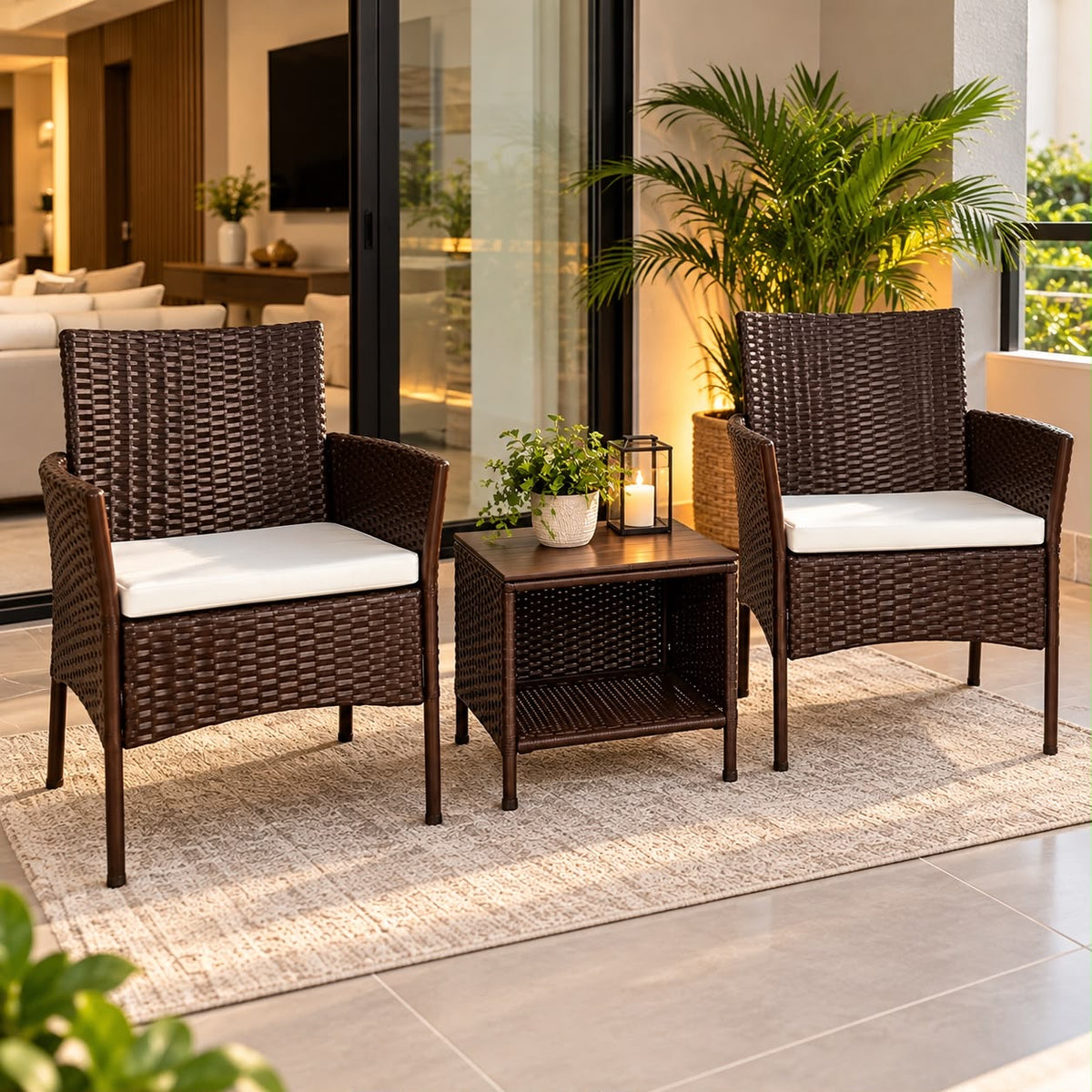 Juego de Terraza de 3 Piezas en Ratan Sintético – Elegancia y Comodidad

🆔 (Cod. 681108-2 Marrón) 

💰 Precio: RD$8,995