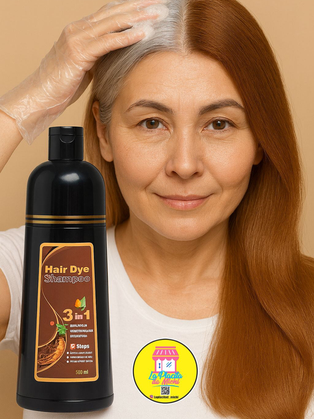 Hair Dye Shampoo 3 en 1