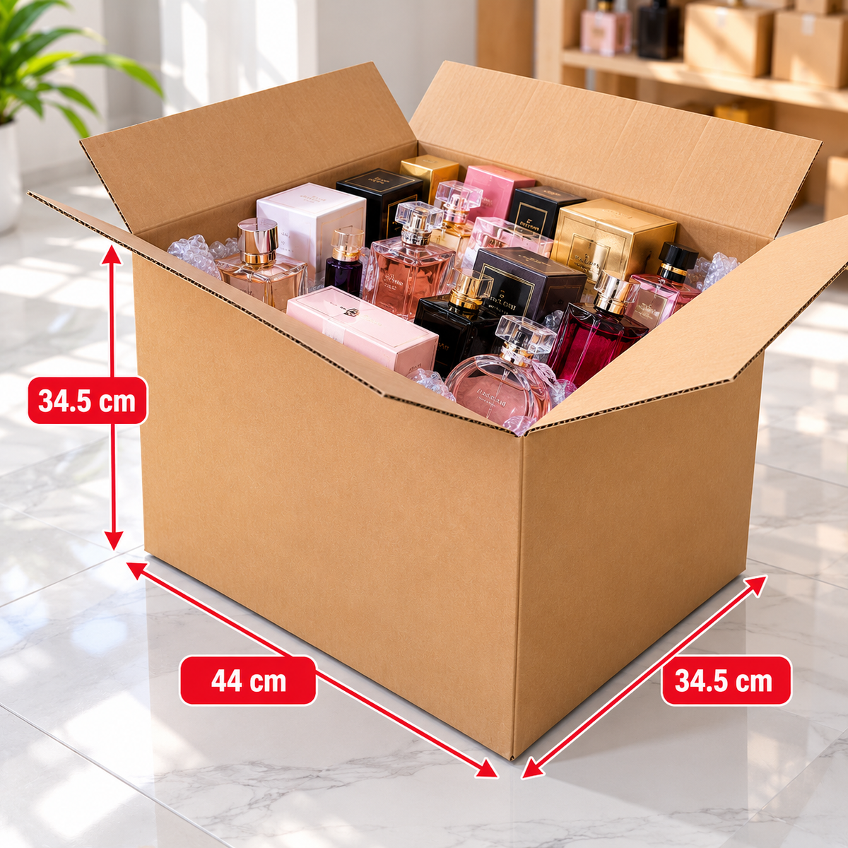 📦✨ CAJA DE CARTÓN PARA EMPAQUE – PRÁCTICA Y VERSÁTIL ✨📦
🆔 (Cod. 001447)

📏 Medidas:
44 × 34.5 × 34.5 cm

💰RD$195 c/u