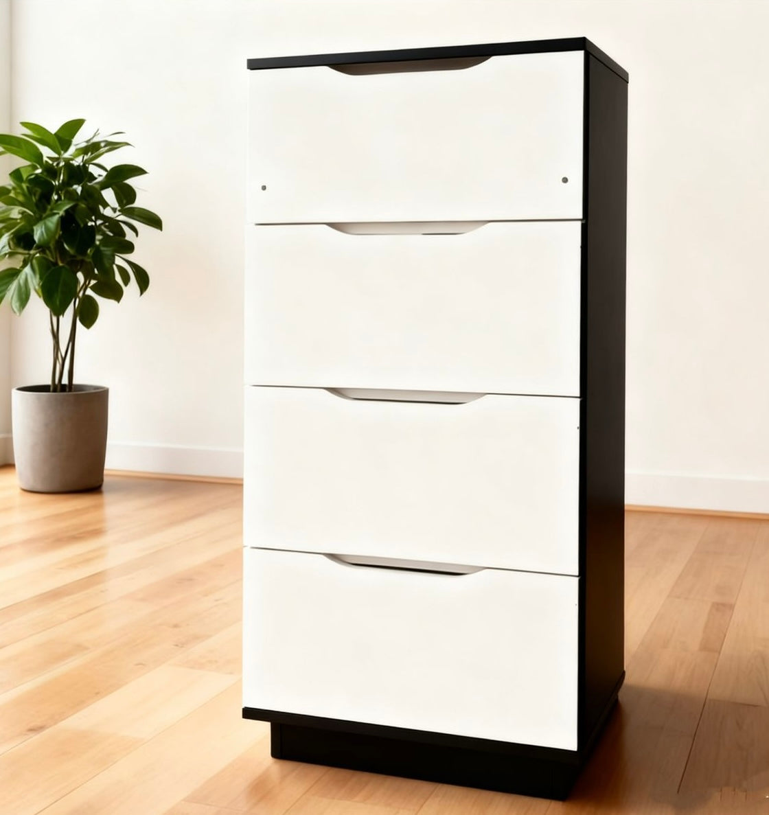 🛏️✨ Mesita de Noche Moderna 4 Gavetas ✨🛏️ (Cod. 80076)Blanco con Negro

💰RD$2,495 (C/U)