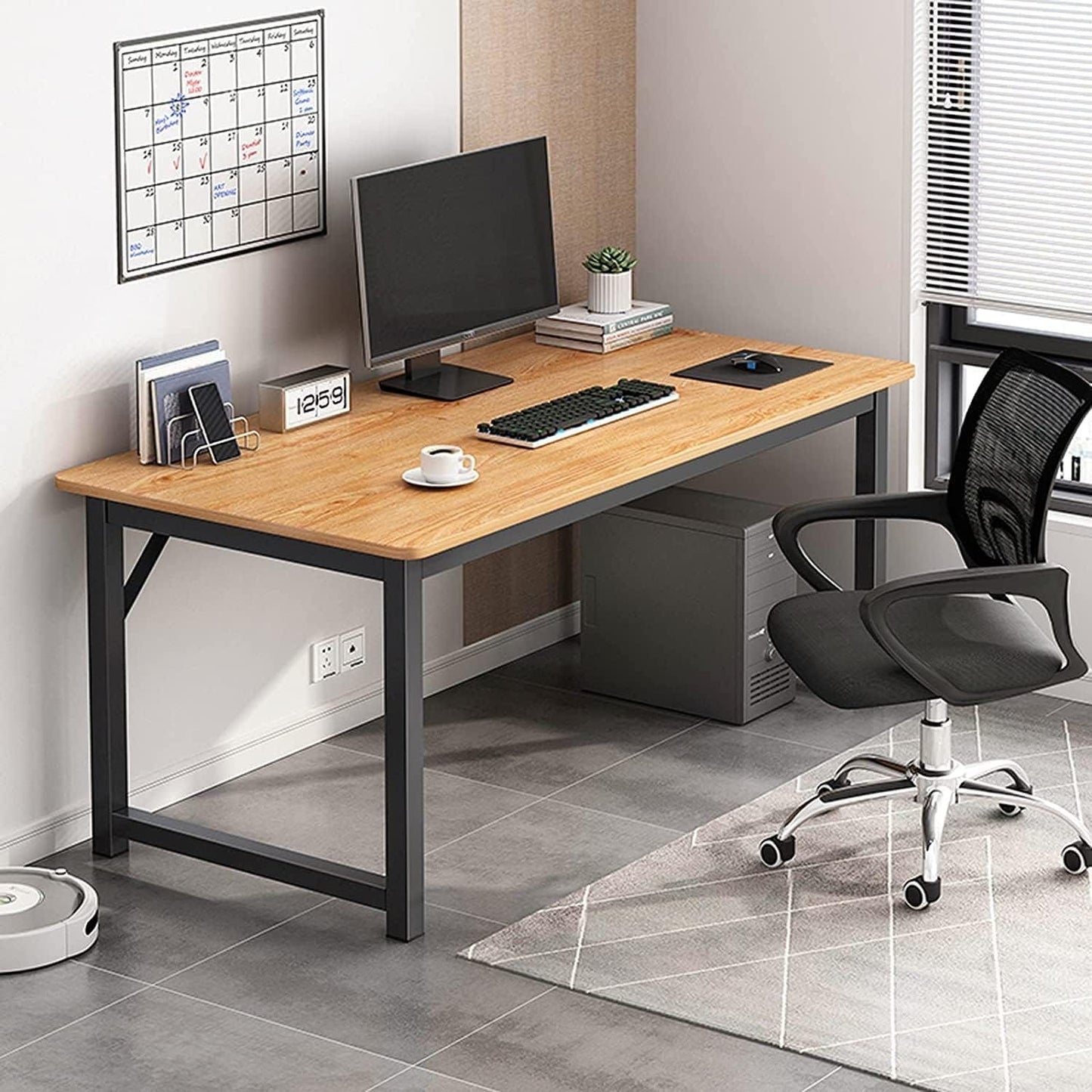 🖥️ Escritorio de Oficina Moderno – Estructura Metálica y Tapa Madera 🪵 
(Cod. 28186)

💰RD$3,995