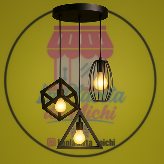 Lámpara De Techo Decorativa (Trío de Jaula)
