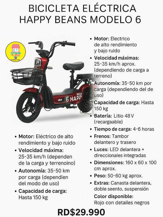 🚲 Bicicleta Eléctrica Happy Beans – Modelo 6