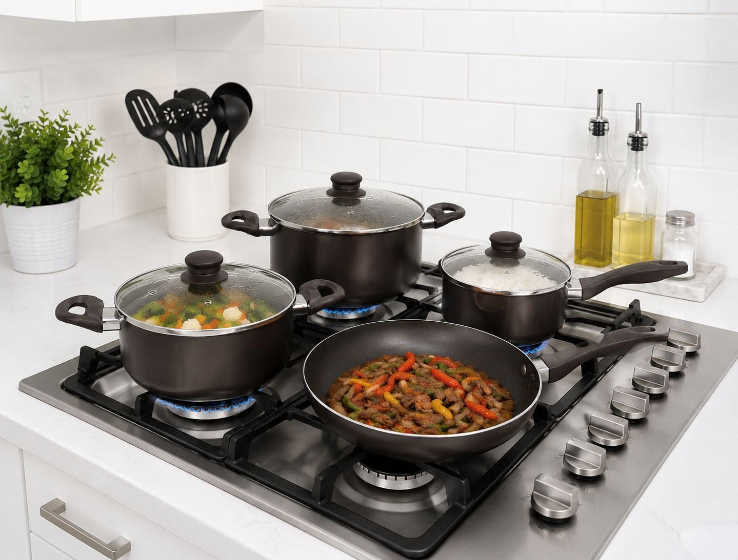 🍳✨ *JUEGO DE OLLAS GRANITE COOKWARE  DE NYLON DE 13 PIEZAS – ELEGANCIA Y DURABILIDAD PARA TU COCINA* ✨🍳
(Cod. Nylon) 

💰RD$2,995