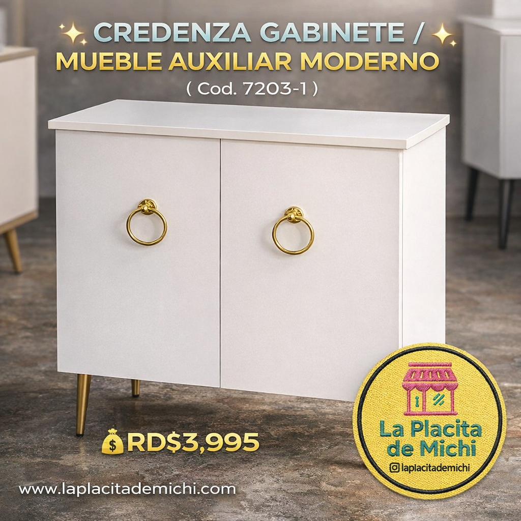 ✨ CREDENZA GABINETE DE 2 PUERTAS / MUEBLE AUXILIAR MODERNO ✨(Cod. 7203-1)

💰RD$3,995