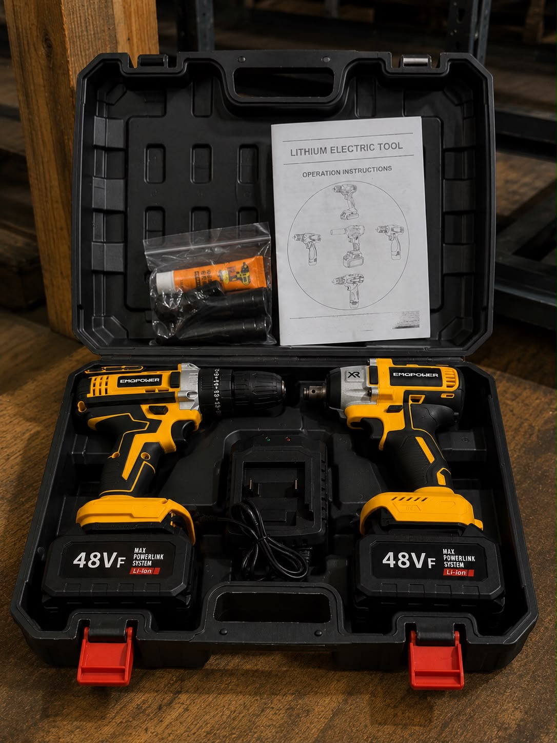 🔨 Set de Taladro + Taladro de Impacto Inalámbrico (2 Baterías Incluidas)
 (Cod. MQ68)

💰 RD$4,995