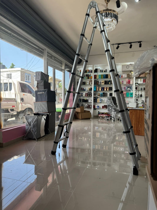 🪜 Escalera Telescópica de Espiga – Doble Extensión 2.5M + 2.5M (Cod.16028)