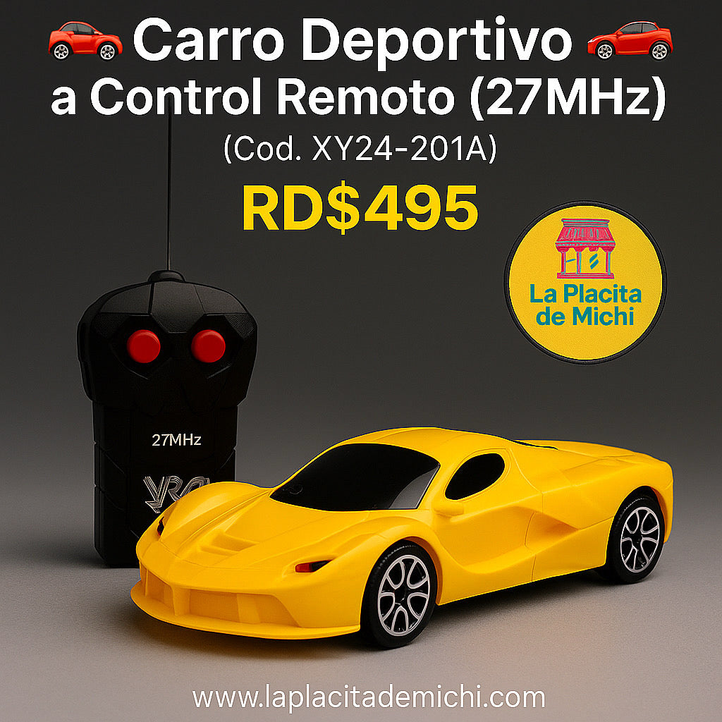 🚗✨ Carro Deportivo a Control Remoto (27MHz) ✨🚗 (Cod. Xy24-201A)
💰RD$495