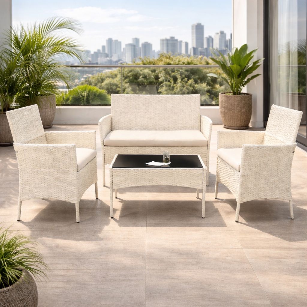 ✨ Juego de Terraza Moderno en Ratán Sintético ✨ (Cod. White -1)

💰 Precio: RD$10,995