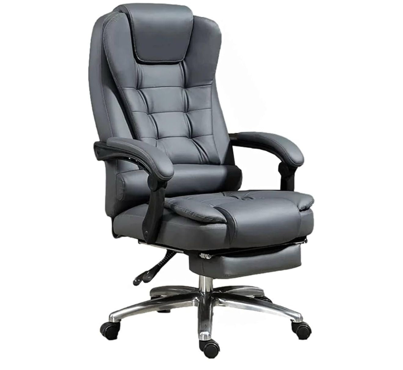 🔘 Silla Ejecutiva con Masajeador y Reposapiés – Color Gris (Cod.V2)

💰 RD$8,995