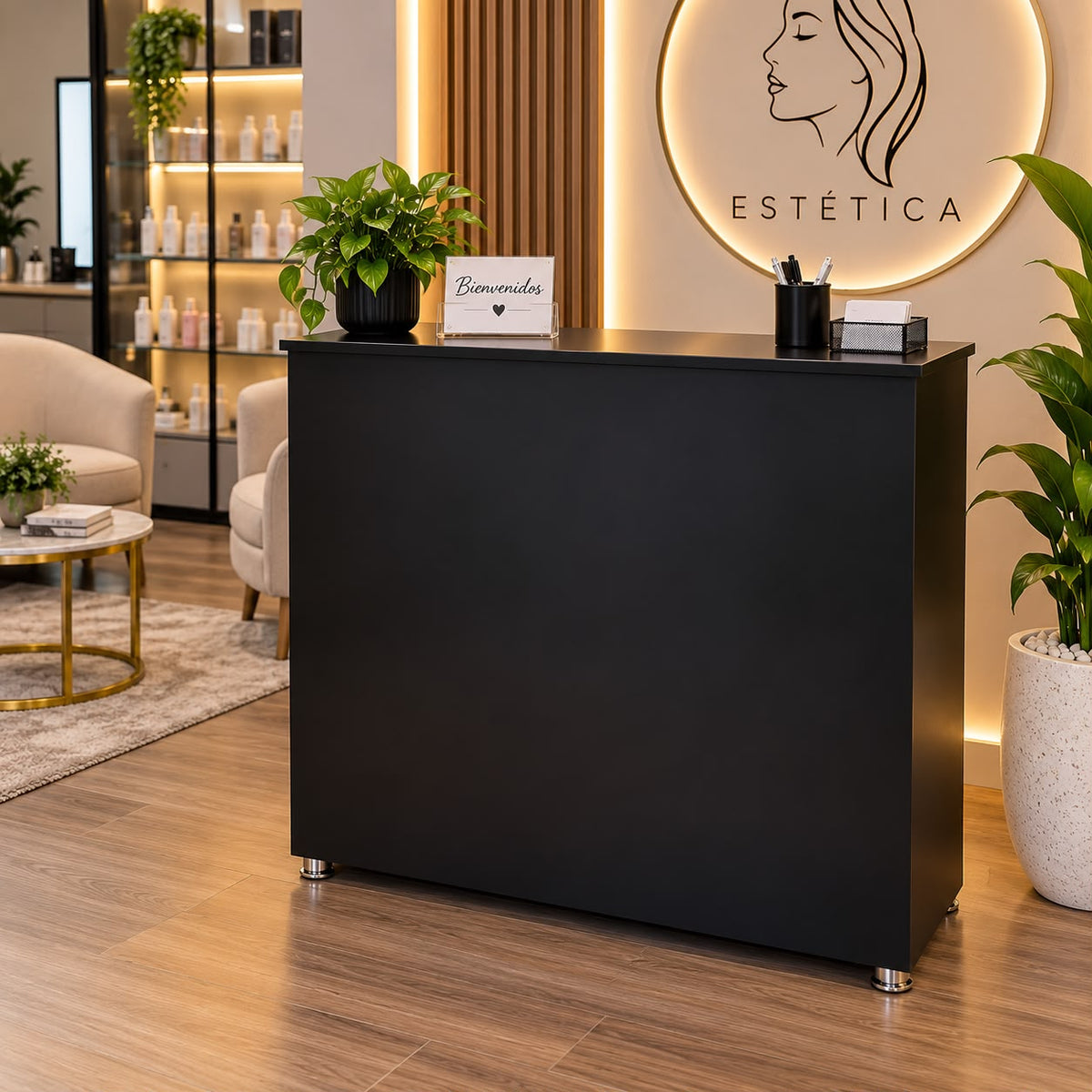 ✨🖤Mostrador / Counter de Recepción Negro 🖤✨
🆔(Cod.11 NEGRO)

💰RD$7,495 

- Medidas: 80cm Ancho 110cm Altura x 42cm 
- ⁠Material Hidrofugo (Armado)