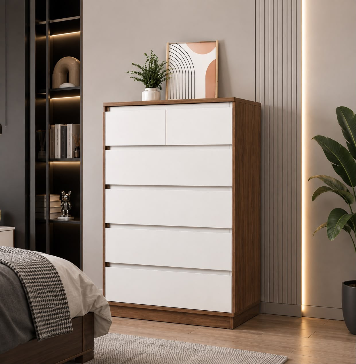 🗄️✨ CLOSET MODERNO DE 6 GAVETAS –GRAN CAPACIDAD ✨🗄️ 

🆔 Cod. 250100-3 (Marrón) 
💰 RD$4,995