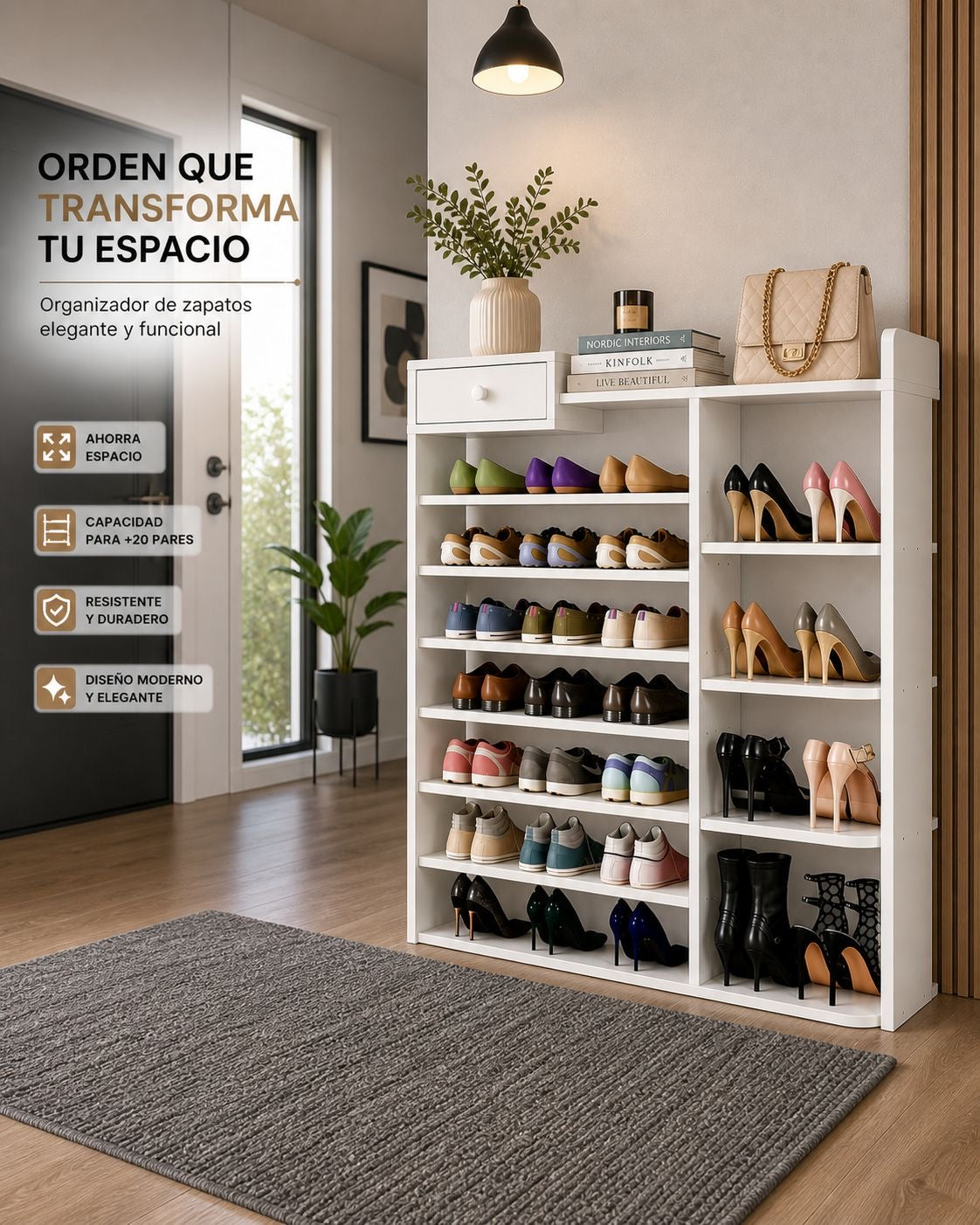 ✨👠 ORGANIZADOR DE ZAPATOS PREMIUM – MÁS ORDEN, MÁS ESPACIO EN TU VIDA 👠✨(Cod. 72801)

💰RD$3,495