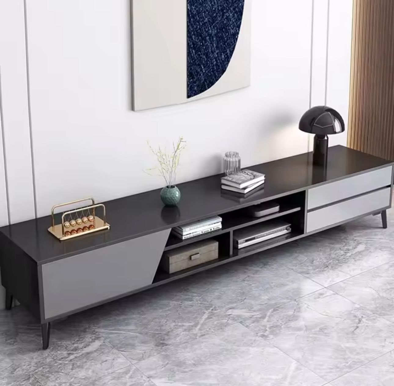 Mueble de TV Minimalista de Lujo –140x30x40cm (Cod.101)