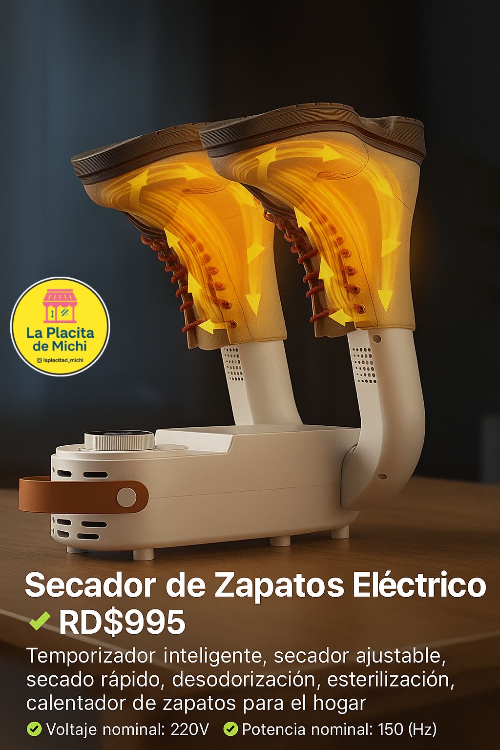 👟✨ Secador de Zapatos Eléctrico Inteligente ✨👟
💰 RD$995
