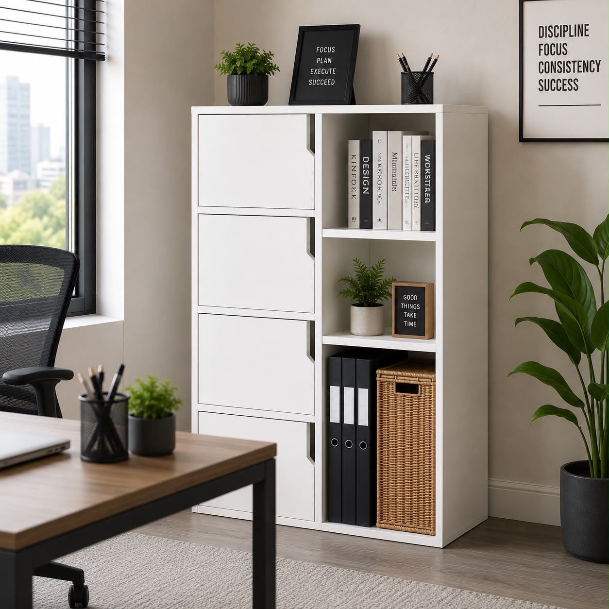 ✨ Organizador Multifuncional con 4 Compartimientos Cerrados y Estantes Abiertos 🏡 (Cod. 7213-1)

💰RD$3,495