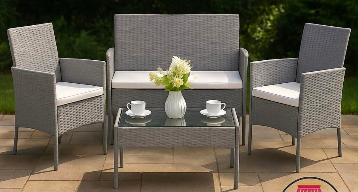🛋️ Juego de Sala Exterior en Ratán Sintético – Elegancia y Confort para tu Espacio 🛋️ (Cod.-04) (*Color Gris*)

💰RD$10,995