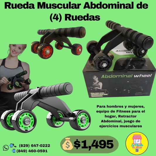 Rueda Muscular Abdominal de (4) Ruedas