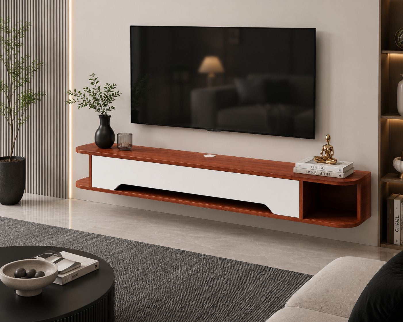 ✨📺 MUEBLE DE TV FLOTANTE MINIMALISTA – ELEGANCIA Y ORDEN PARA TU SALA ✨📺 (Cod. RC-23-26 Marrón )

💰RD$4,495 

📐 Medidas:
• Largo: 130 cm
• Fondo: 24 cm
• Alto: 20 cm